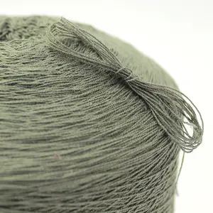 Wholesale faux linen dyed cone slub weaving wool cotton flat knitting machine core spun fancy crocheting 100% acrylic yarn