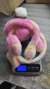 Милые теплые зимние ушные наушники с движущимися ушками кролика, толстые плюшевые, в корейском стиле, с воздушной подушкой - Product Image 6