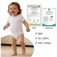 Unisex Baumwoll-Babybodys 100% Baumwolle Kurzarm-Babystrampler Hautfreundliche Einfarbige Neugeborenen-Strampler