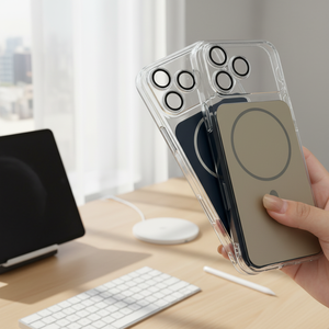 Funda Magnética Antigolpes para iPhone 15 16 17 Pro Max Air Plus, Cubierta de Carga Inalámbrica Magnética, Elegante para Hombres de Negocios - Product Image 3