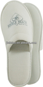Zapatillas de <span class=keywords><strong>hotel</strong></span> de algodón blanco con precio al por mayor, Zapatillas de terciopelo denso desechables ecológicas con logotipo azul personalizado para hoteles - Product Image 6