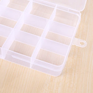 Jewelry Organizer Box 12 Grids Transparent Plastic With Lid For Beads Hooks Screws Storage Case Small Size Fixed Compartment - Product Image 3