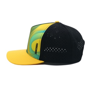 Custom 5 Panel Sublimated Front Panel Multi-Color Unique Designs Laser Cut Baseball <b>Cap</b> for Men <b>Women</b> - Product Image 3
