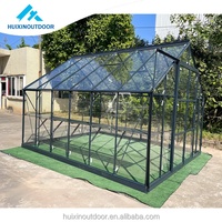 Serre extérieure moderne en verre pour jardin d'hiver, avec structure en aluminium, pour culture hydroponique, verre trempé double 4 mm