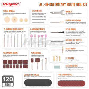 Hi-Spec 130W <b>Electric</b> Grinder <b>Kit</b> With Accessories For Jewelry Engraving And DIY Crafting - Product Image 2