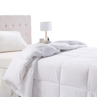 Couette alternative blanche For Basics, garnissage en laine, avec languettes d'angle, lavable en machine, taille King, toutes saisons, 102 x 90 pouces