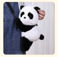 Vente chaude belle répétition mignonne parlant jouets en peluche sac électrique panda en peluche avec biberon
