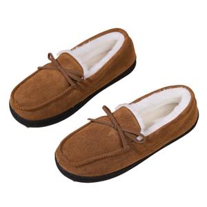 Chaussons d'intérieur confortables en coton à semelle épaisse style printemps pour couples, avec doublure en cachemire, vente directe usine - Product Image 5