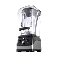 Blender Komersial dengan Peredam Suara, Motor Tanpa Sikat 2200W, Pembuat Susu Kedelai Mesin Susu Kacang