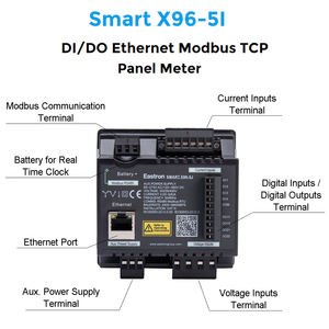 Compteur de puissance numérique triphasé intelligent X96-5 monté sur panneau avec Modbus, mesure <span class=keywords><strong>KWh</strong></span>, kVarh, kW, kVar, <span class=keywords><strong>kVA</strong></span>, P, PF, Hz, dmd, V, A, THD - Product Image 2