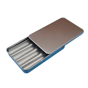 Schwarz-Weiß-Silberne Rechteckige Mini-Schiebedosen für Bonbons, Cremes, Ringe, Broschen, Halsketten und Balsame - Verpackungsdosen aus Blech - Product Image 3