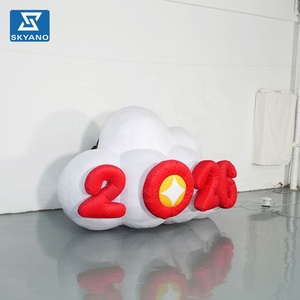 Modello Gonfiabile di Nuvola e Numero in Tessuto Floccato, Decorazione Personalizzata per Festival, Feste, Centri Commerciali ed Eventi - Product Image 3