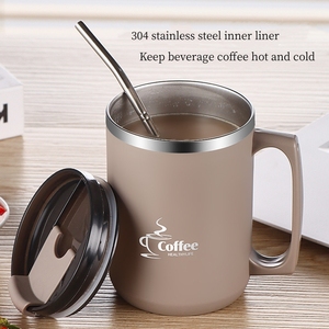 Vaso de <span class=keywords><strong>café</strong></span> de acero inoxidable 304 elegante al por mayor con mango duradero para <span class=keywords><strong>café</strong></span> caliente o helado - Product Image 3