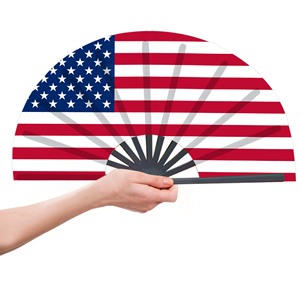 Abanicos Plegables de Bambú con la Bandera de Estados Unidos al por Mayor, Abanico de Mano para Carnaval, Boda, Festival, Fiesta, Agencia de Viajes - Product Image 3