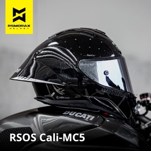 RSMORAX Unisex Tam Yüz Motosiklet Kaskı, Vizörlü Blooms Tasarım Yeni ABS Malzeme Sokak ve Yarış Tipi Kutulu - Product Image 5