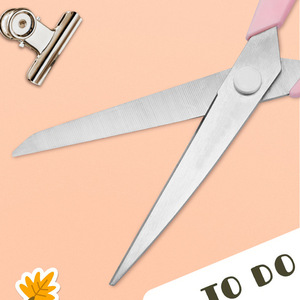 Tijeras de Oficina de Acero Inoxidable Rosa, Cabeza Recta, para Cortar Papel en Casa, Uso Artesanal - Product Image 3