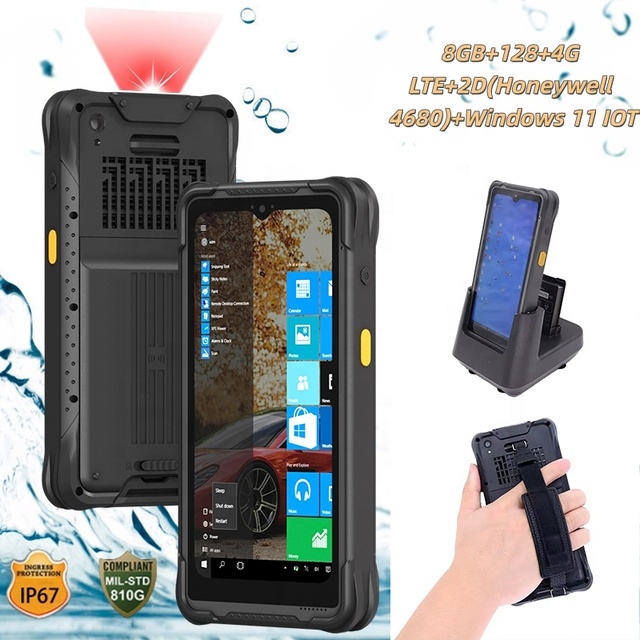 GENZO H61J 6.5 Inch IP67 PDA Windows 10 Rugged Phone Industrial PDAS Barcode Scanner Handheld Mobile POS Computer PDA Windows 11