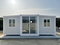 Maison conteneur extensible à installation rapide, grand espace de vie, villa modulaire préfabriquée pliable pour projets d'hébergement touristique