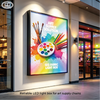 Boîte à lumière LED avec cadre en aluminium pour l'affichage de vêtements en boutique, haute luminosité 10000 lumens, système d'éclairage étanche et durable