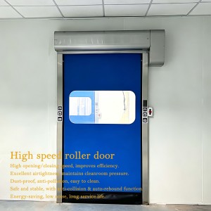<span class=keywords><strong>Porte</strong></span> à enroulement automatique à grande vitesse en <span class=keywords><strong>PVC</strong></span> avec fenêtre transparente pour les opérations en salle blanche - Product Image 4