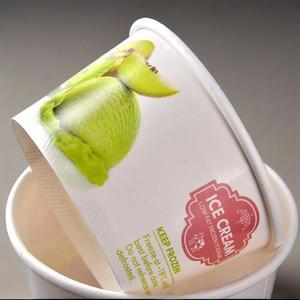 ถ้วยกระดาษใส่ไอศครีมพร้อมฝาปิดกระดาษสีน้ำตาลถ้วยโยเกิร์ตแช่แข็งแบบใช้แล้วทิ้ง - Product Image 6