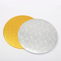 Feuille personnalisée 4 pouces 8 pouces 10 pouces 12 pouces 14 pouces Planches à gâteau Base ronde or Taille 1/4 pouces Tambours à gâteau