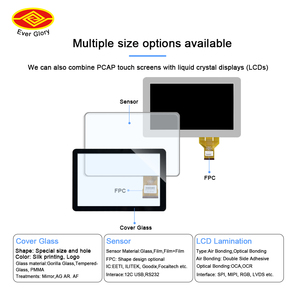 4.3インチ、7インチ、8インチ、10.1インチ産業用静電容量式タッチスクリーン、1024x600 TFT LCD、RGBインターフェース、光学ボンディングタッチディスプレイLCDモジュール - Product Image 2
