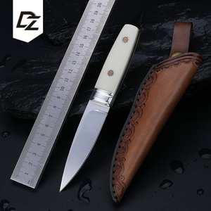 มีดยุทธวิธีเอาตัวรอดแบบ OEM ปรับแต่งได้ รุ่นไวท์เจดสตาร์ ใบมีดสแตนเลสทรงดรอปพอยต์ ด้ามจับ G10  ปลอกหนังลายกระดูกวัว สำหรับการล่าสัตว์ - Product Image 3