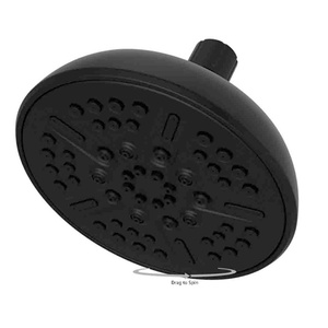 Pommeau de douche anti-fuite 6 pouces à effet pluie, haute pression, avec douchette à main intégrée, orientable et réglable - Product Image 4