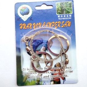 Scie à fil en acier inoxydable Huan You Camper, outil de survie compact pour le camping en plein air - Product Image 1
