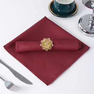 Serviettes de <span class=keywords><strong>table</strong></span> carrées en polyester en gros, durables, écologiques, personnalisées pour les banquets de mariage romantiques, la décoration de dîners d'hôtel - Product Image 5