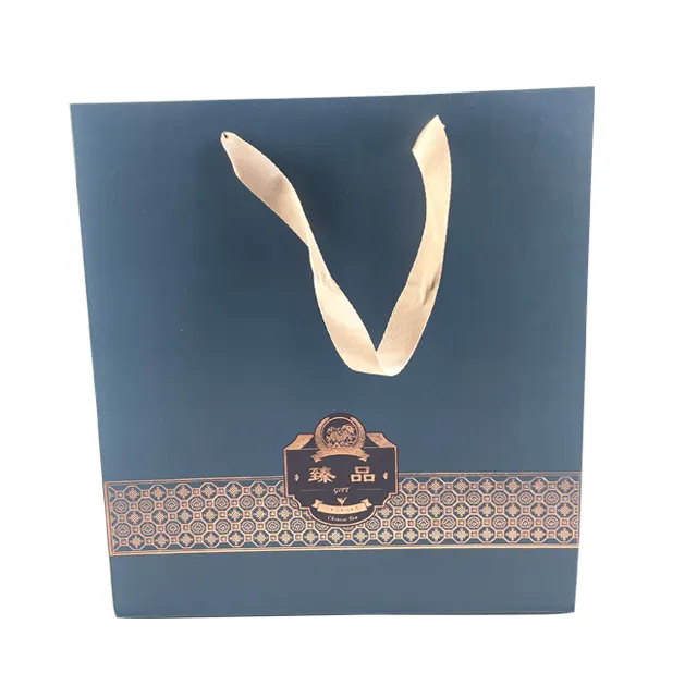 Manufacturer Supplier Custom Luxury Tea Gift Packaging Paper Bag Business Shopping Ivory Paper bag making machine