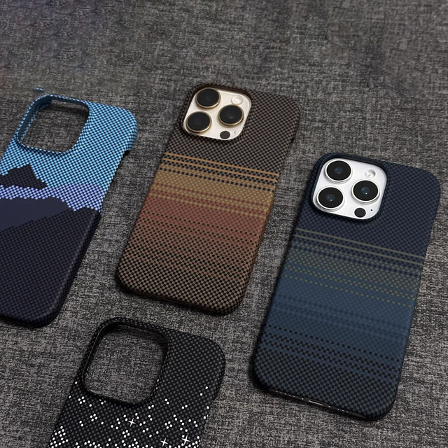 Frosted Magnetic Slim PC Case for iPhone 12 13 14 15 16 17 Pro Max Shockproof Carbon Fiber Cover with Metal Camera Frame