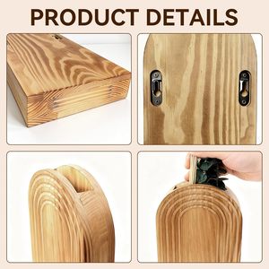 Vases muraux en <span class=keywords><strong>bois</strong></span> en gros pour la décoration du salon, art rustique pour l'entrée de la ferme, décoration intérieure - Product Image 2
