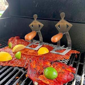 Soporte para salchichas de barbacoa de acero inoxidable, asador de perros calientes, parrilla de acero inoxidable, barbacoa divertida, regalo para asar, novedad para hombres, perrito caliente genial - Product Image 5