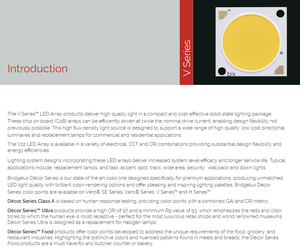 Chip LED COB Bridgelux BXRE-30G6500-C-73 BXRE-40G6500-C-73 Gen 7 V22 Array Blanco 3000K 4000K Alto CRI 90 Regulable - Product Image 2