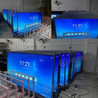 Tableau interactif intelligent avec écran tactile LED, projecteur de sol, panneau de tableau noir, système Android I7