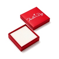 Boîte cadeau pour bijoux avec couvercle et base personnalisés, insert en velours rouge pour bracelet, collier, bague, boucles d'oreilles, vente en gros
