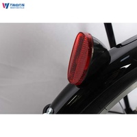 Vélo rétro pour femmes City 24 pouces, 6 vitesses, cadre en acier classique, grand panier, jantes en alliage d'aluminium