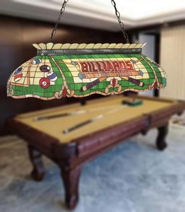 Hand-Crafted 55 ''Tiffany kính màu cắt hồ bơi bảng ánh sáng 6-Light Snooker và phòng bi-<span class=keywords><strong>a</strong></span> Đèn chùm Sản xuất tại Trung Quốc - Product Image 3
