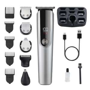 <span class=keywords><strong>Tondeuse</strong></span> à <span class=keywords><strong>cheveux</strong></span> numérique portable professionnelle pour hommes Kit de toilettage avec coupe-bordure conique et garniture de poignée en plastique numérique - Product Image 6