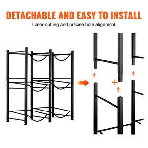 SucceBuy Soporte para Botellas y Jarras <span class=keywords><strong>de</strong></span> Agua <span class=keywords><strong>de</strong></span> Metal Ecológico <span class=keywords><strong>de</strong></span> 3/<span class=keywords><strong>4</strong></span>/5 Niveles, Fila Doble/Individual, Fácil Instalación, para Cocina, Oficina, Sala <span class=keywords><strong>de</strong></span> Estar - Product Image 4