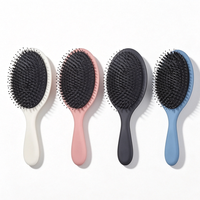 Brosse démêlante à coussin d'air en poils de sanglier personnalisable avec logo pour extensions capillaires, perruques et cheveux bouclés pour femmes – Vente en gros