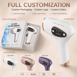 Appareil d'épilation 3 en 1 à refroidissement par glace, marque privée OEM, épilation permanente indolore, rajeunissement de la peau, traitement de l'acné, épilateur électrique - Product Image 5