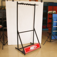Support de présentation de planches de surf pliable et robuste, réglable, avec cadre métallique thermolaqué pour une publicité stable en magasin