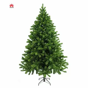 2023 New Green PVC Christmas Tree Hinged construction easy to assembly Christmas decoration
