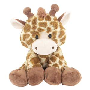 Peluche <span class=keywords><strong>girafe</strong></span> tachetée originale, vue <span class=keywords><strong>de</strong></span> devant et <span class=keywords><strong>de</strong></span> derrière, crinière moelleuse et cornes rondes, coussin compagnon lavable pour bébé - Product Image 3