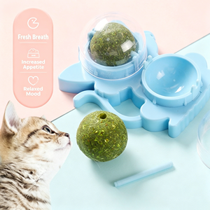 Balle tournante à la catnip pour chat, pour le nettoyage des dents, le léchage ludique et les jeux d'auto-agression - Product Image 3
