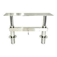 Cadre de table à levage manuel en acier inoxydable 316, base de table réglable en hauteur à vis sans fin autobloquante pour bateau