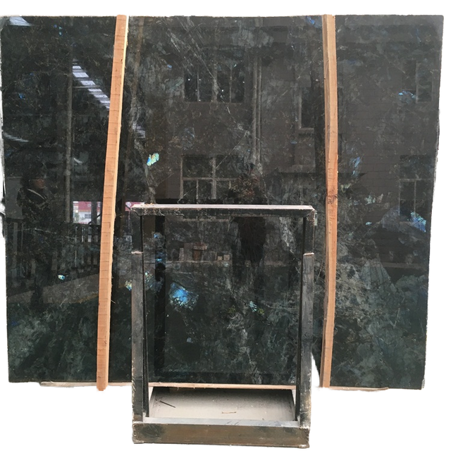 Madagascar Labradorite Lemurian Blue Granite Slab Size